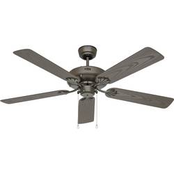 CasaFan CLASSIC OUTDOOR 132 BZ-EB Flügel Kunststoff braun Eiche Dekor Deckenventilator 60 W (Ø x H) 132 cm x 345 mm Bronze Winterbetrieb 513292