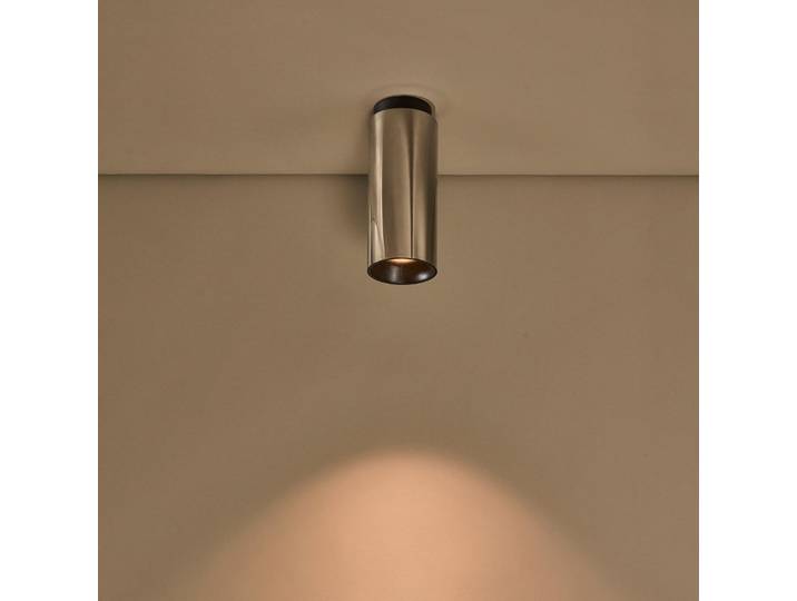 Plafonnier Tobo, Ø 6,5 cm, couleur nickel - DCW - Couloir - Design - Métal