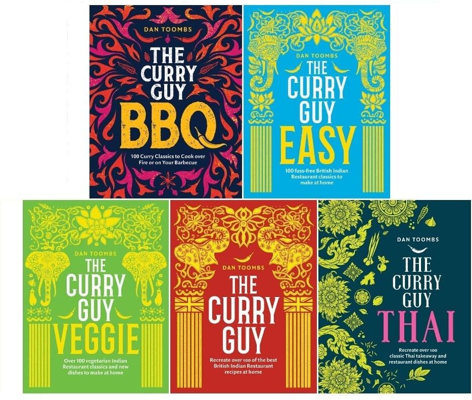 Quarto The Curry Guy by Dan Toombs 5-Book Hardback Cookbook Set - BIR, Thai, Easy, BBQ & Veggie Curry Recipes for Home Cooks