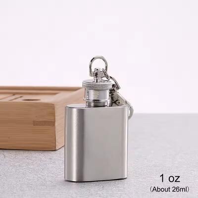 Inspired Living Compact Travel Stainless Steel Hip Flask 10 Oz Pocket Whisky & Wine Bottle 1 Oz