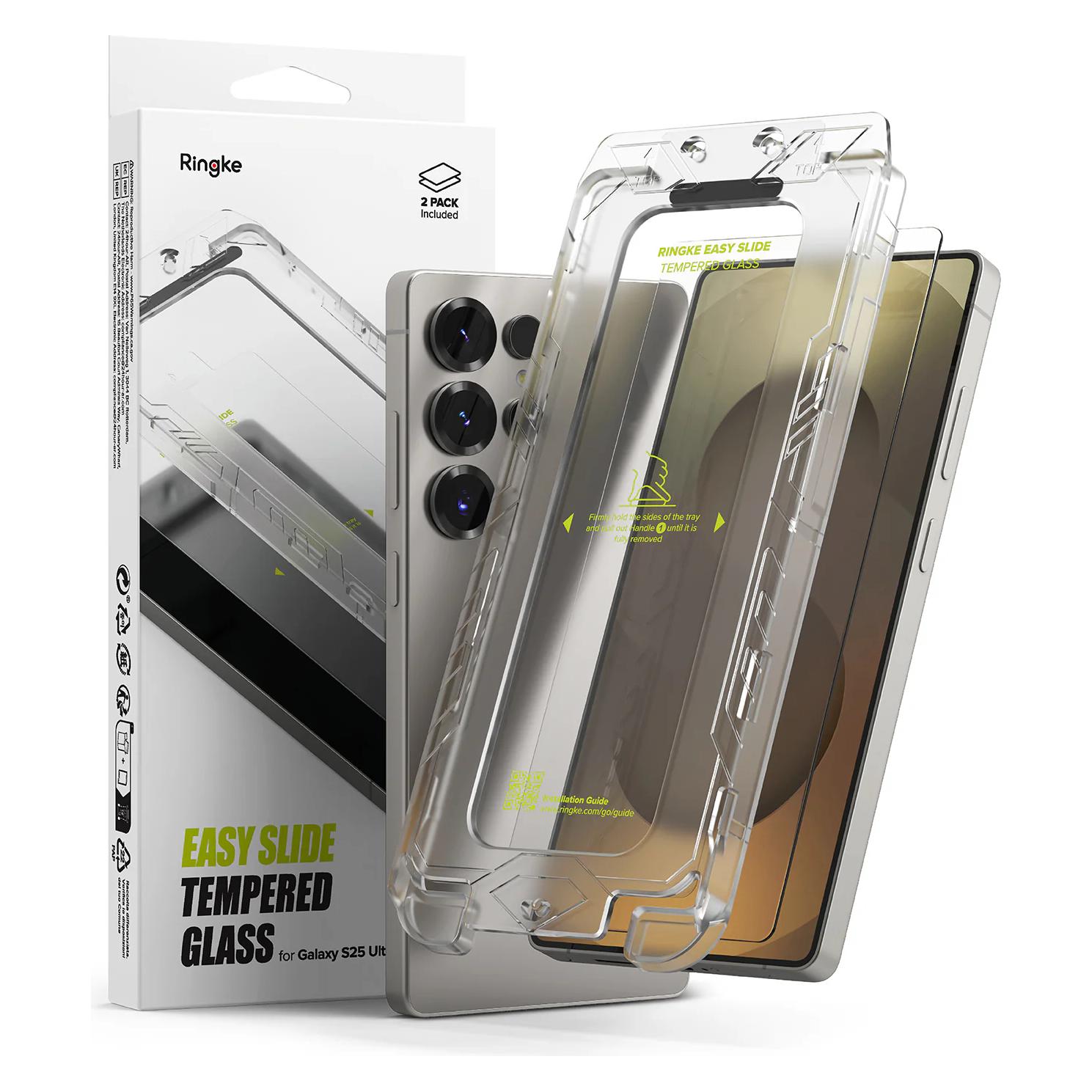 Ringke Easy Slide 2-pack tempered glass for Samsung Galaxy S25 Ultra (2 Stk., Samsung Galaxy S25 Ultra) (27072-0)