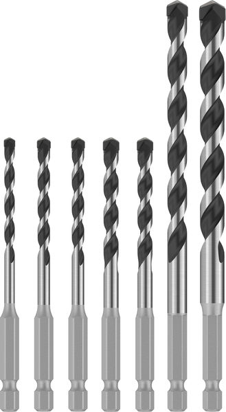 Bosch PRO HEX-5 Bohrer-Set, 4x100, 5x100, 5x100, 6x100, 6x100, 8x150, 10x150 mm,7-teilig 2 608 707 005