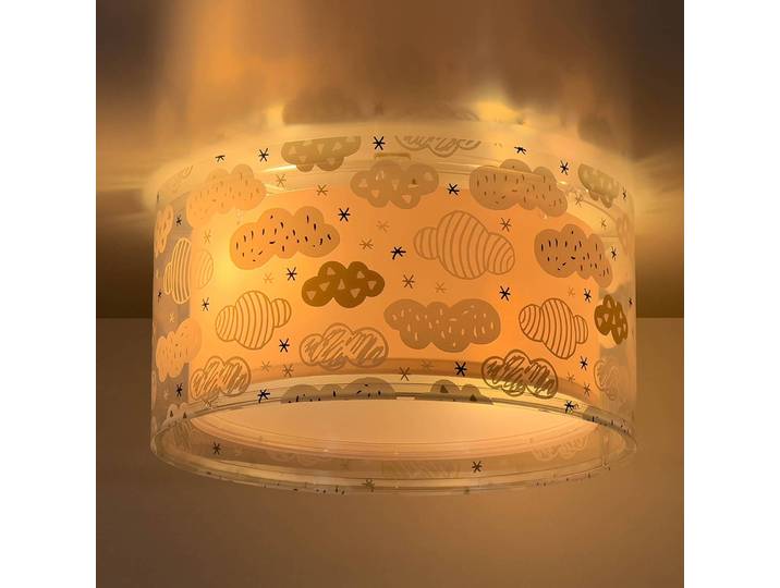 Plafondlamp CLOUD PINK, dimbaar, paars / roze / rose, Kinderkamer, Kunststof, plafondlamp