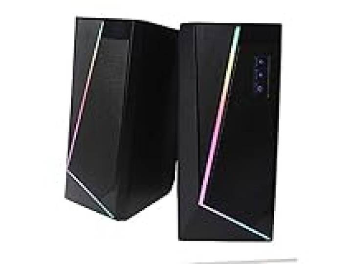 WE Enceinte PC 2.0 2 x 3W RMS Connexion Bluetooth, LED RGB Port USB, Jack stéréo 3.5 mm Interrupteur on/Off