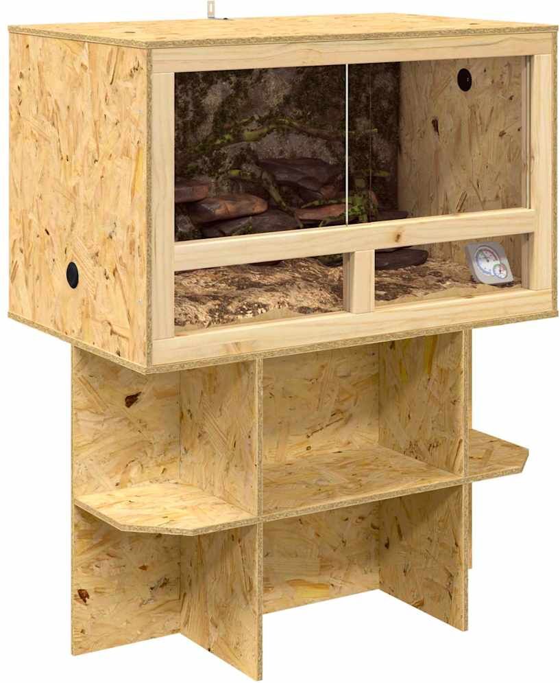 vidaXL Terrarium Marron 80 x 50 x 100 cm OSB
