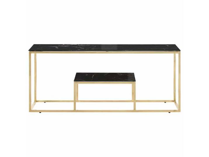 Elégance Table - HUABLBO - Table basse de salon - doré acier inoxydable et verre trempé &24444