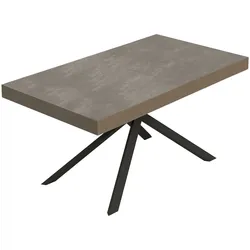 Itamoby Niket taubengrauer ausziehbarer Tisch 160/264x90 cm mit anthrazitfarbenen Beinen