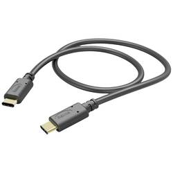 hama 00201589 Ladekabel, USB-C - USB-C, 1 m, Schwarz