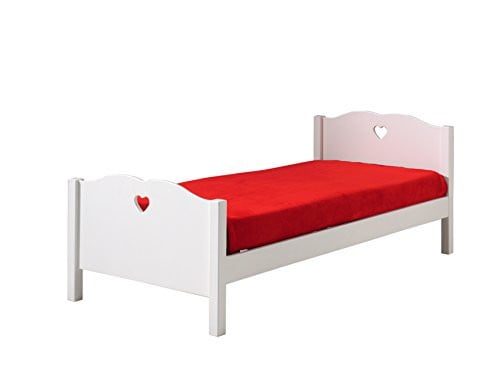Vipack Amori Bed met Lattenbodem Type 13L, Wit, B/D/H: 90 x 200 cm