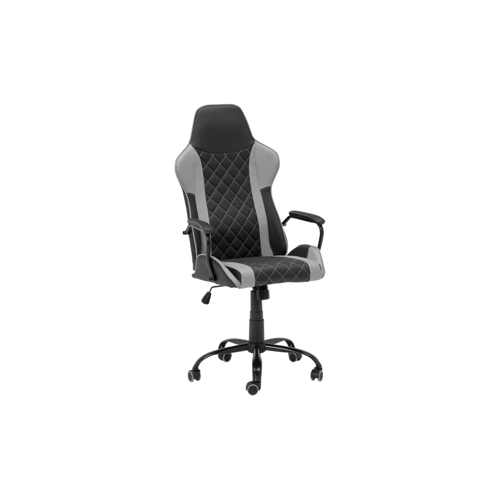 Carmen 6310 Gaming-Stuhl mit Kunstleder – Schwarz/Grau