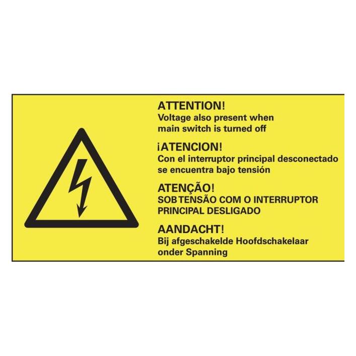 Hein Industrieschilder GmbH HEIN 172987 Warnschild HEIN 172987 ausgesch. Hauptschalter Folie 74x37mm (172987)