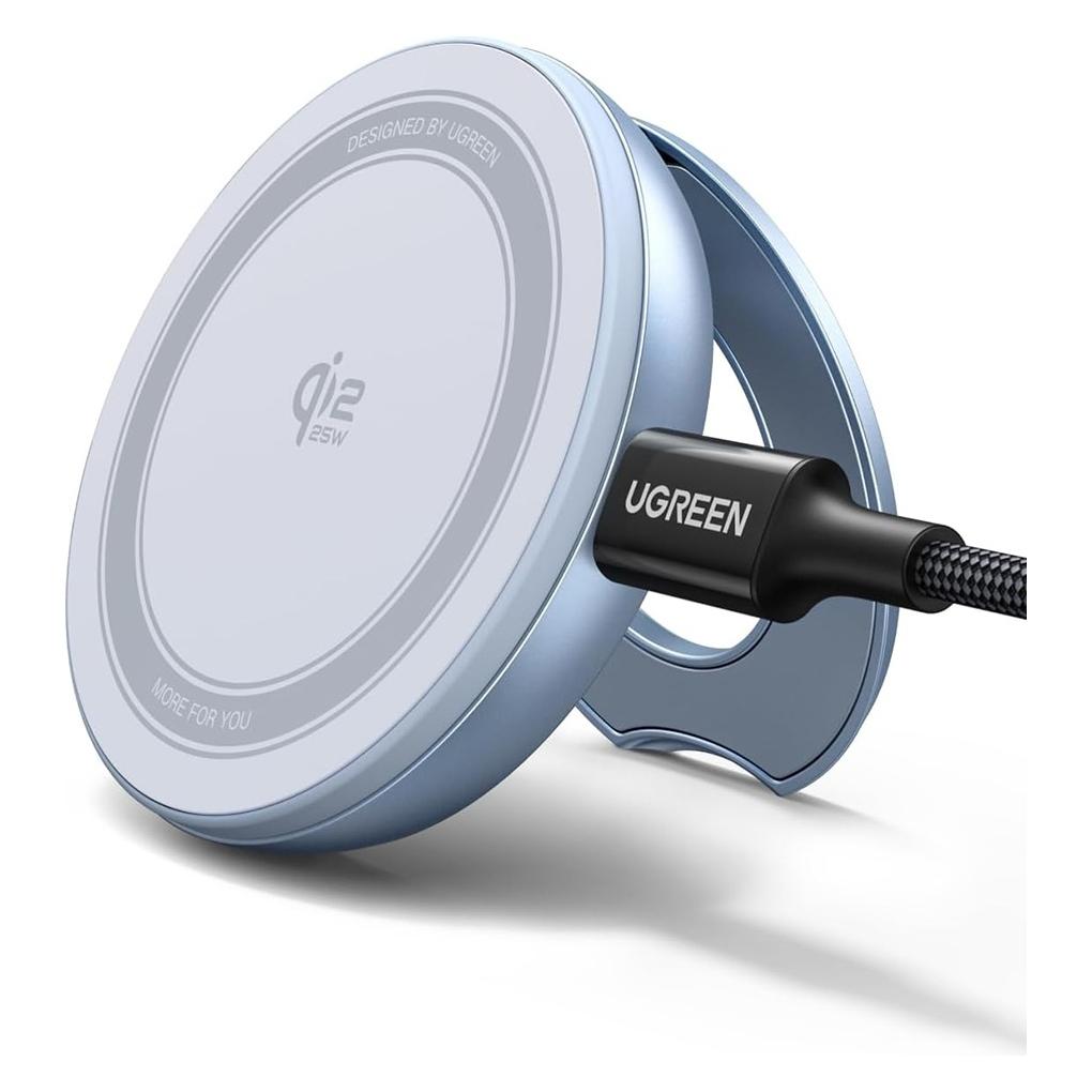 Ugreen - Magnetic Wireless Charger W723 (75251) - 25W Fast Charging, Qi2 Compatible - Blue (25 W) (75251)