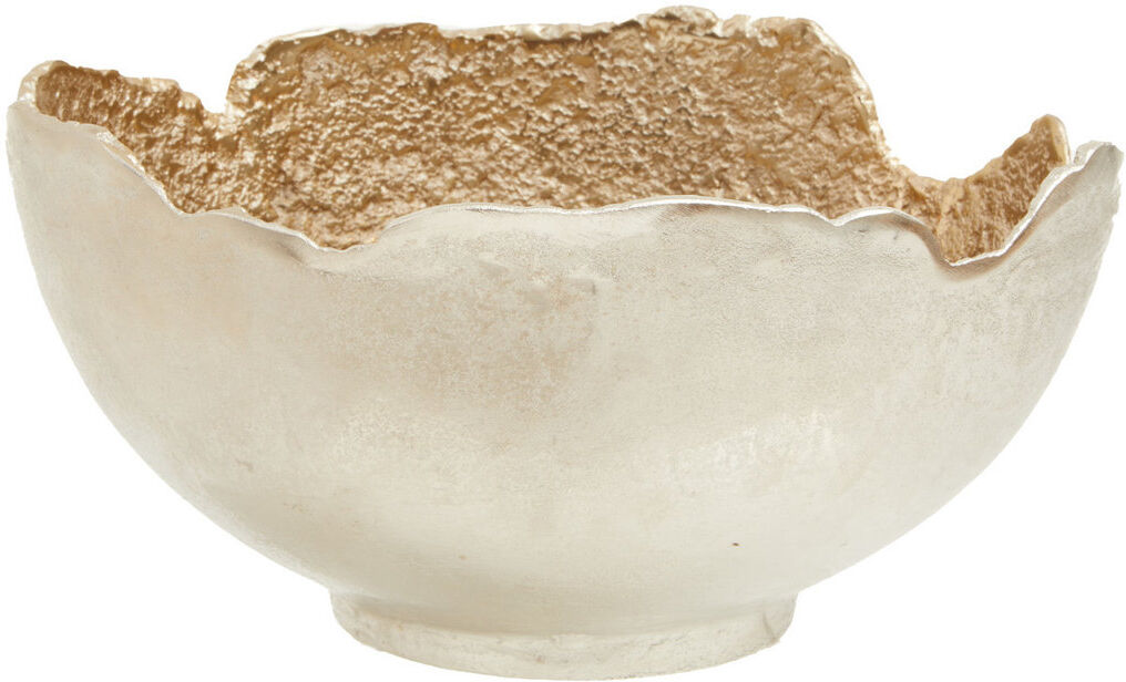 Rosdorf Park Fong Handmade Metal Decorative Bowl - Set of 1 Gold;Silver 1
