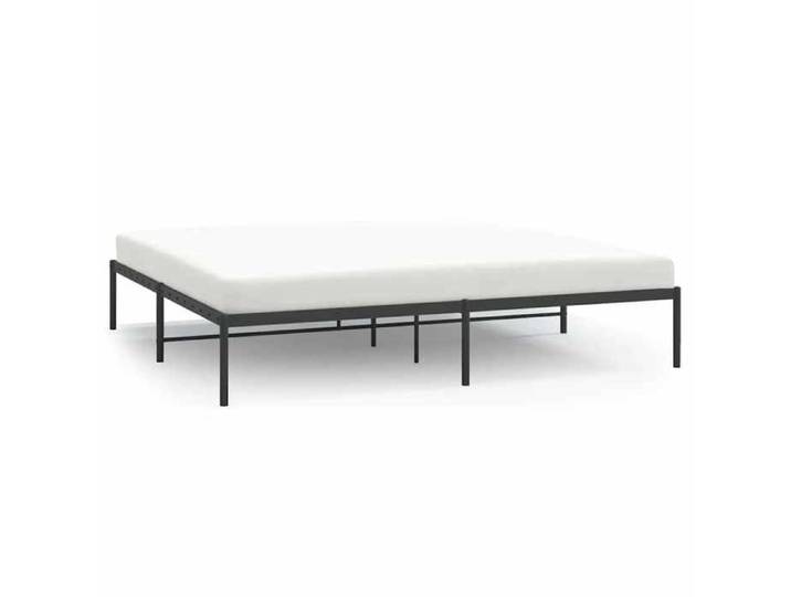 VD Cadre de lit métal noir 183x213 cm Lit chambre & Structure de lit @EU64750BONE