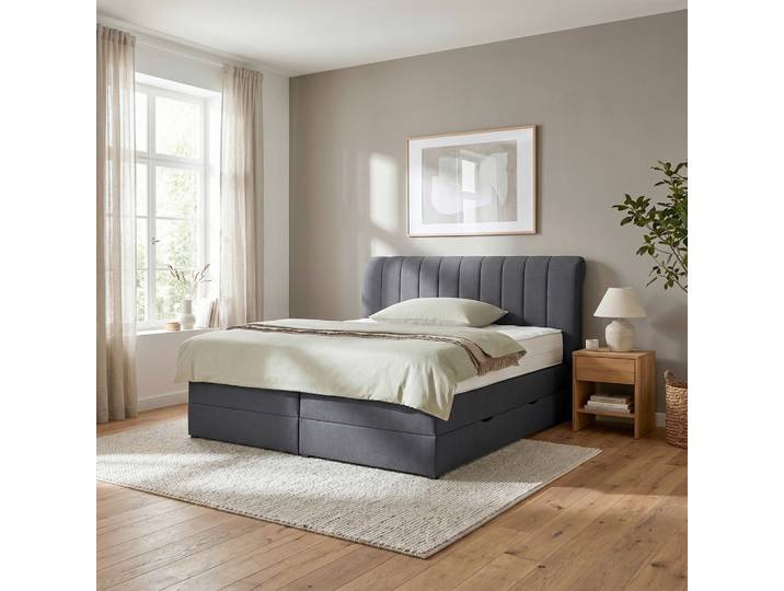 Boxspringbett Belano Schwarz ca. 180x200cm