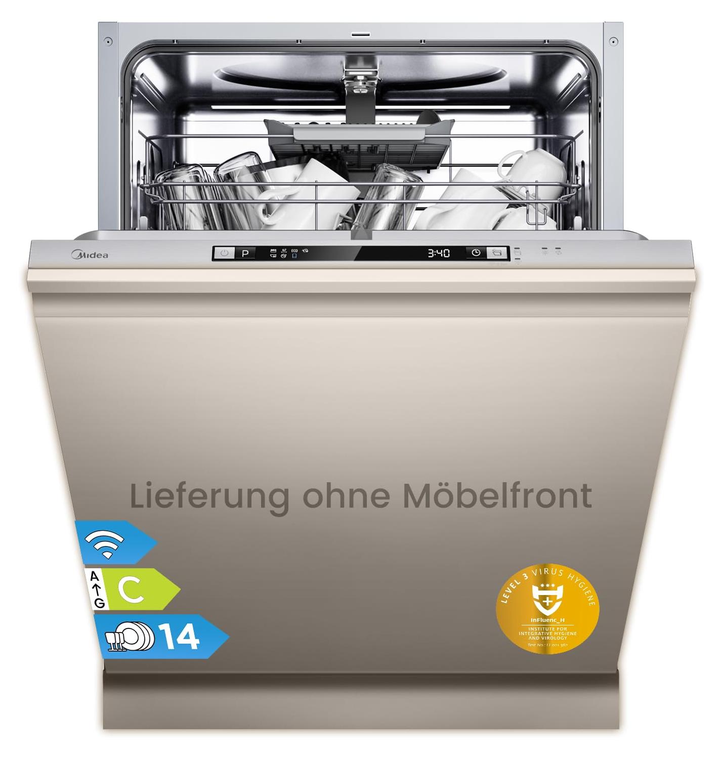 Geschirrspüler 60 cm, 14 Maßgedecke, C-Klasse, 44 dB, 8 Programme, WLAN