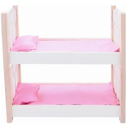 Engelhart Puppen-Etagenbett - Rosa/weiss