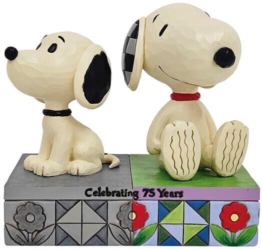 Peanuts by Jim Shore I Remember You 1950's vs. Modern Snoopy Figurine