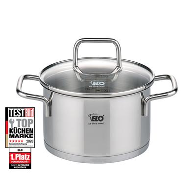 Fleischtopf ELO "Citrin", silber (edelstahlfarben), H:7,5cm Ø:12cm, Töpfe, Fleischtopf, Induktion