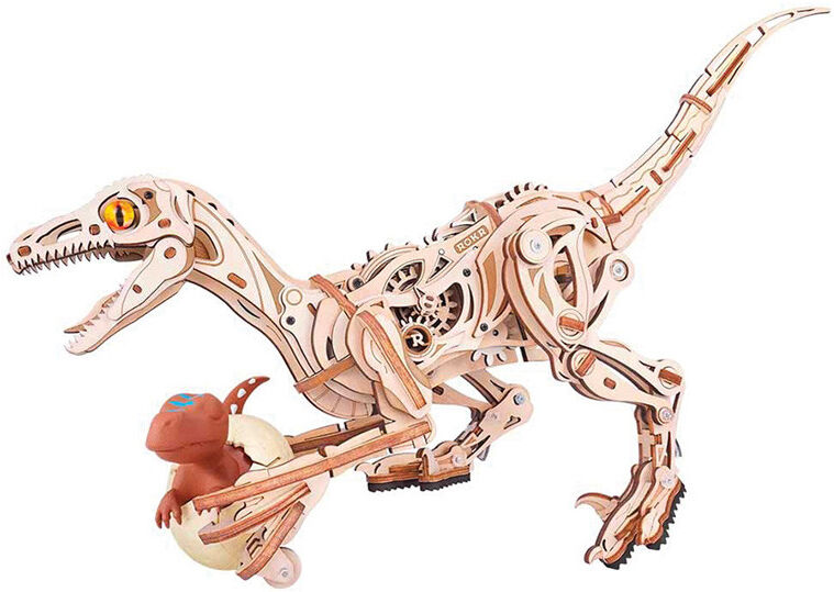 Puzzle 3D en bois mécanique Velociraptor - ROKR