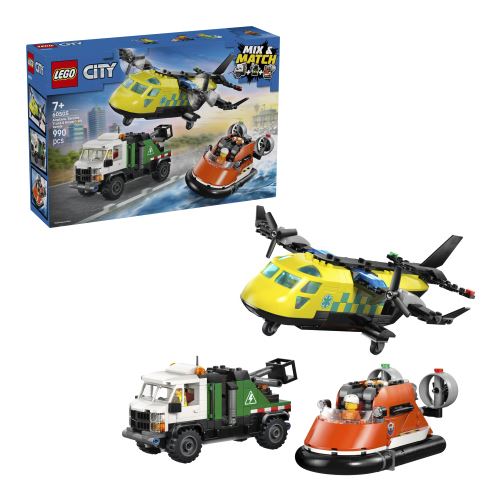 LEGO City 60505 Kombinationsset mit Flugzeug, Wartungsfahrzeug und Luftkissenboot