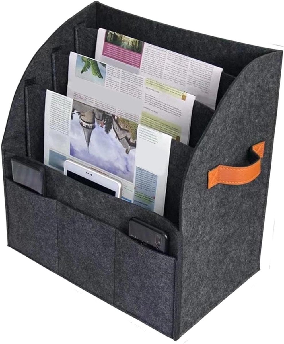 Opvouwbare vilten opbergmand organizer met vier niveaus, meerkleurig, 40 x 40 cm