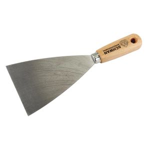 Schwan Spachtel 603810 Profi, Breite 100 mm, Malerspachtel aus Stahl, mit Holzgriff