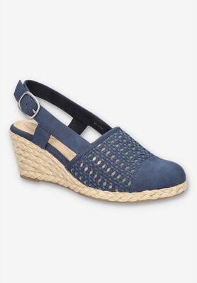Extra Wide Width Women's Taffy Slingback by Naturalizer in Navy (Size 10 WW)