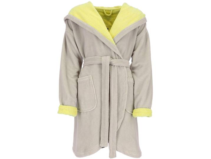 Vossen Bademantel Runa XL Stone/Electric yellow Polyester XL