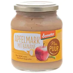 NurPuur Apfelmark ungesüßt mit Banane demeter 360g