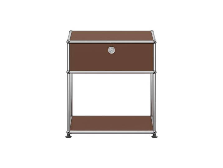 USM Haller Nachtkastel M54 braun 1 Klapptür oben ohne Schloss 52.3x56.5x37.3 cm