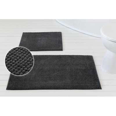 Badematte OTTO HOME "Kaelan, weicher Chenille", grau, H:14mm, Polyester, Badematten, Badematte, Badvorleger, Badteppich weiches Chenille, pastellfarben, Badezimmer