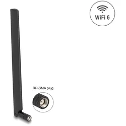 DELOCK WiFi 6 Antenne RP-SMA Stecker 3-6 dBi omnidirektional
