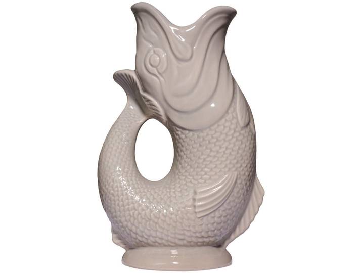 Gluckigluck Karaffe mit „Gluck-Gluck“-Geräusch 27,5/17/9,5 cm, Creme, Keramik, Tiere, 1.2 L, Organisch, handgemacht, Geschirr, Kannen & Karaffen, Wasserkaraffen & Krüge