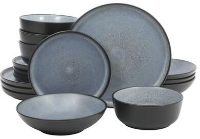 Gibson Elite Tribeca Loft 16-Piece Dinnerware Set - Modern Rustic Tableware for 4, Dishwasher & Microwave Safe