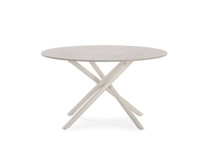 CALICOSY - Table basse ronde effet travertin D80 cm - YSIA - Beige