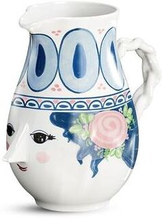 Bjørn Wiinblad "Dora Jug, Blue, 18.6 Oz - H 5.7"""