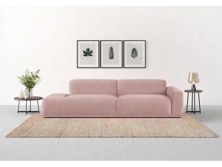 Big-Sofa, Kaltschaum, Flieder, 277×72×107 cm, Hoher Sitzkomfort, Modern, Trendmanufaktur