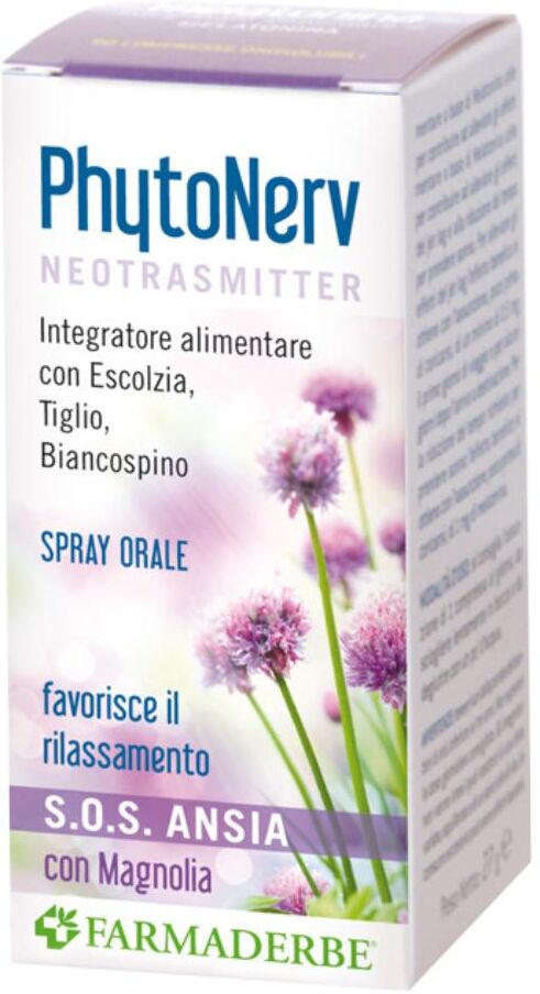 FARMADERBE Srl PHYTONERV SOS SPRAY ORALE 30ML