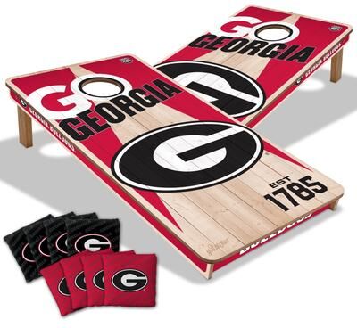 Skip's Garage Georgia Bulldogs NCAA 2x4 Cornhole Board Set