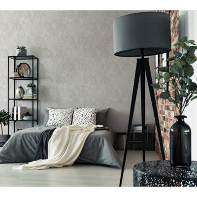 Vliestapete LIVING WALLS "Tapete mit Blattschatten-Optik - Tropisches Muster", grau, B:0,53m H:0,02m L:10,5m, Vlies, Tapeten, Sanfte Vliestapete mit tropischem Blattschatten-Muster