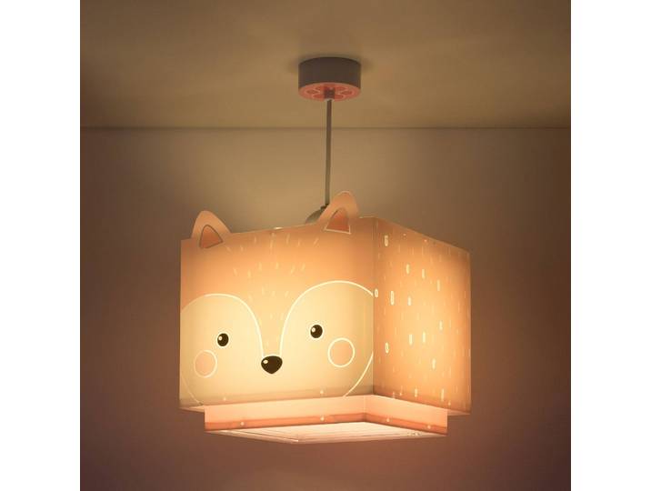 Dalber Hängeleuchte LITTLE FOX, dimmbar, violett / pink / rose, für Kinderzimmer, Kunststoff