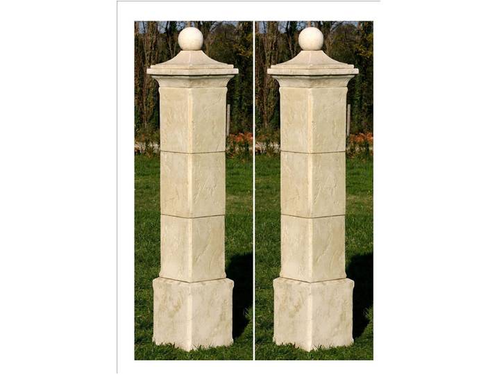 Lot de 2 piliers de portail Provençal - 41 x 41 x 228 cm