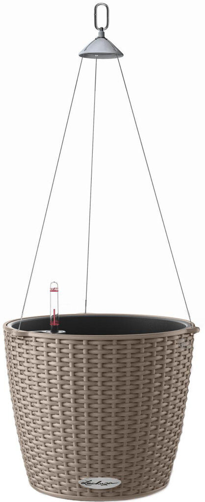 Lechuza Hanging Planter Sand Brown 23cm H x 35cm W x 35cm D