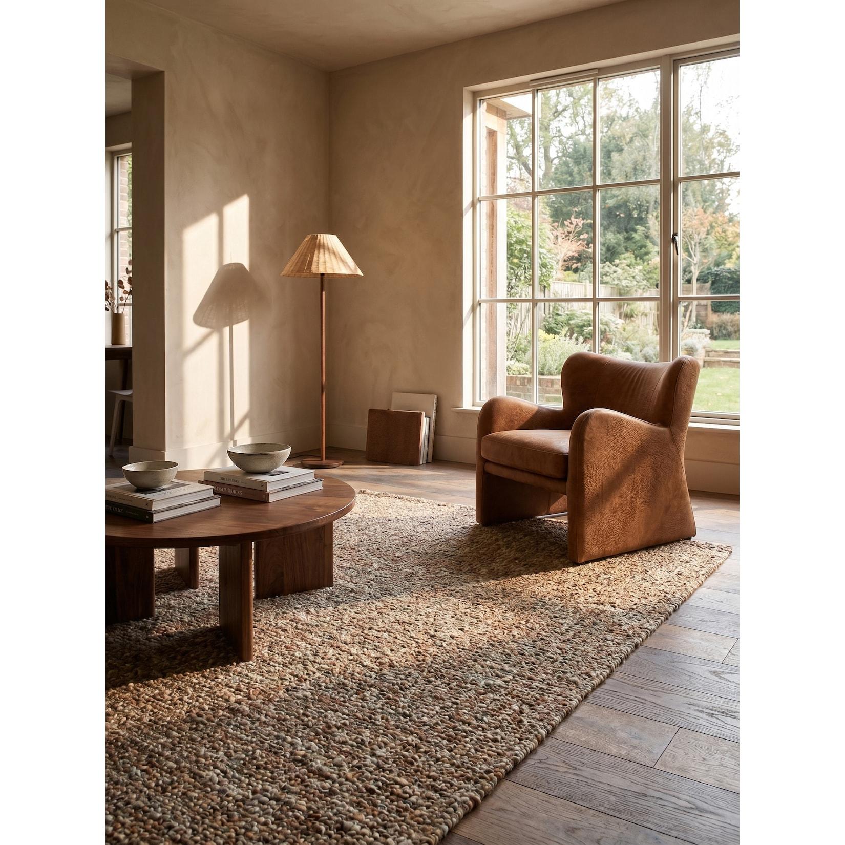 Wollteppich uni Terrakotta 120 x 170 cm - OTLEY Kadima Design