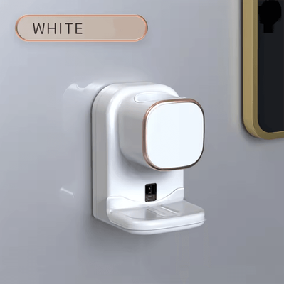 Inspire Essentials AutoPress Wall Mounted Automatic Toothpaste Dispenser Touch Free Bathroom Use white