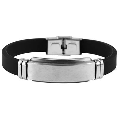 Armband ADELIA´S "Armband aus Kautschuk 20 cm", schwarz, Armbänder, Damen, 20cm, Kautschuk, Armband, Ideal als Geschenk – dezent und elegant