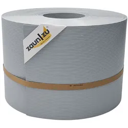 zaun zu® Sichtschutzstreifen Rille PP für Doppelstabmatte Zaunblende Fenstergrau 50m