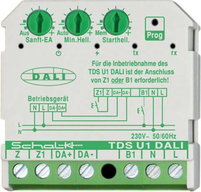 Schalk Contrôleur tactile dimmable avec alimentation intégrée TDS U1 DALI (TDSU1D9)