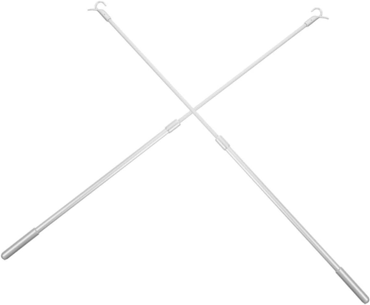 Telescopische Gordijnroede Set Wit - 357 cm